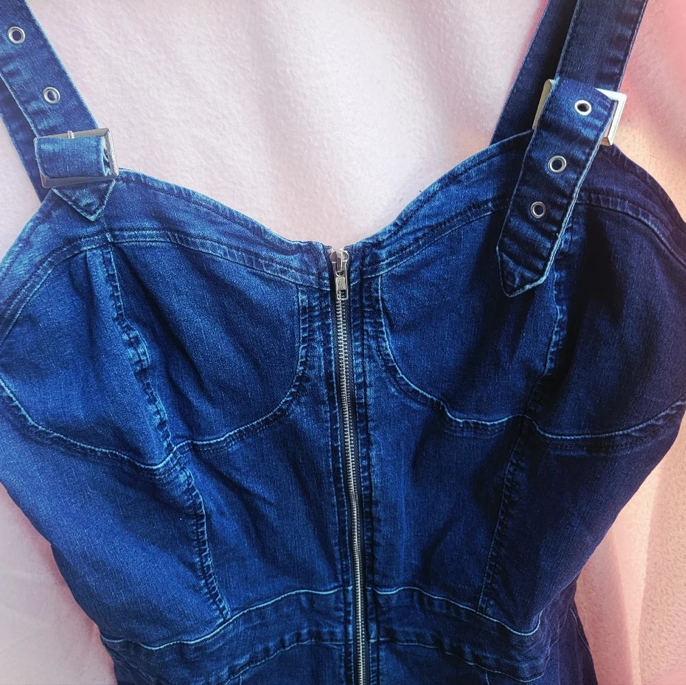Fashion Nova | Capture This Denim Romper Dark Wash - Picture 4 of 7